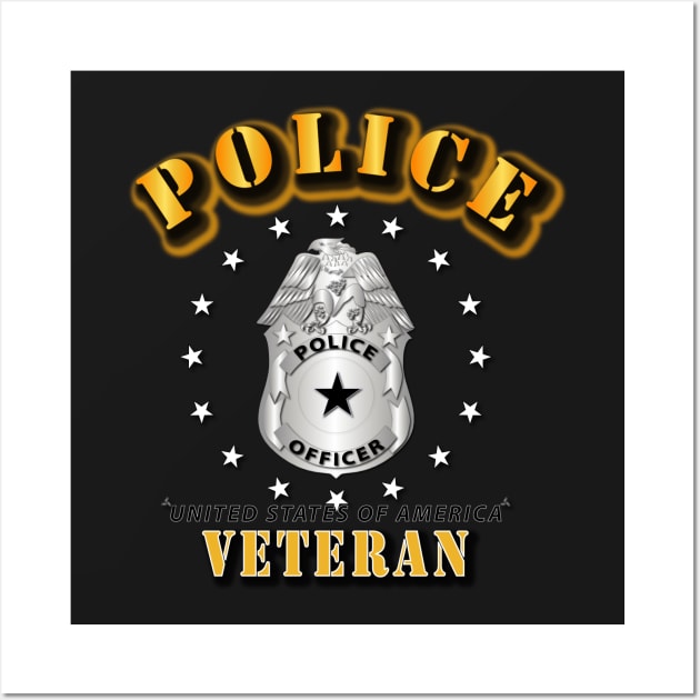 Police Veteran - Badge Wall Art by twix123844